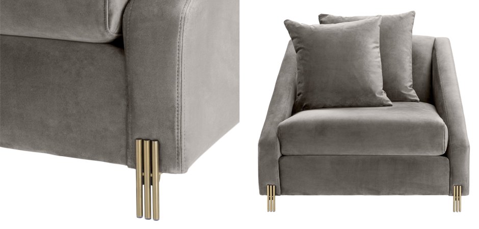 Кресло Eichholtz Chair Candice grey Кресло Eichholtz Chair Candice grey - Loft-Concept в Орле