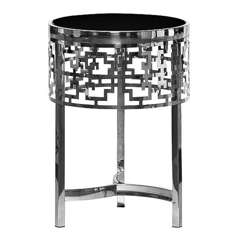 Приставной стол Yen Geometry Side Table silver 50 Серебряный Приставной стол Yen Geometry Side Table silver 50 Серебряный в Орле | Loft Concept
