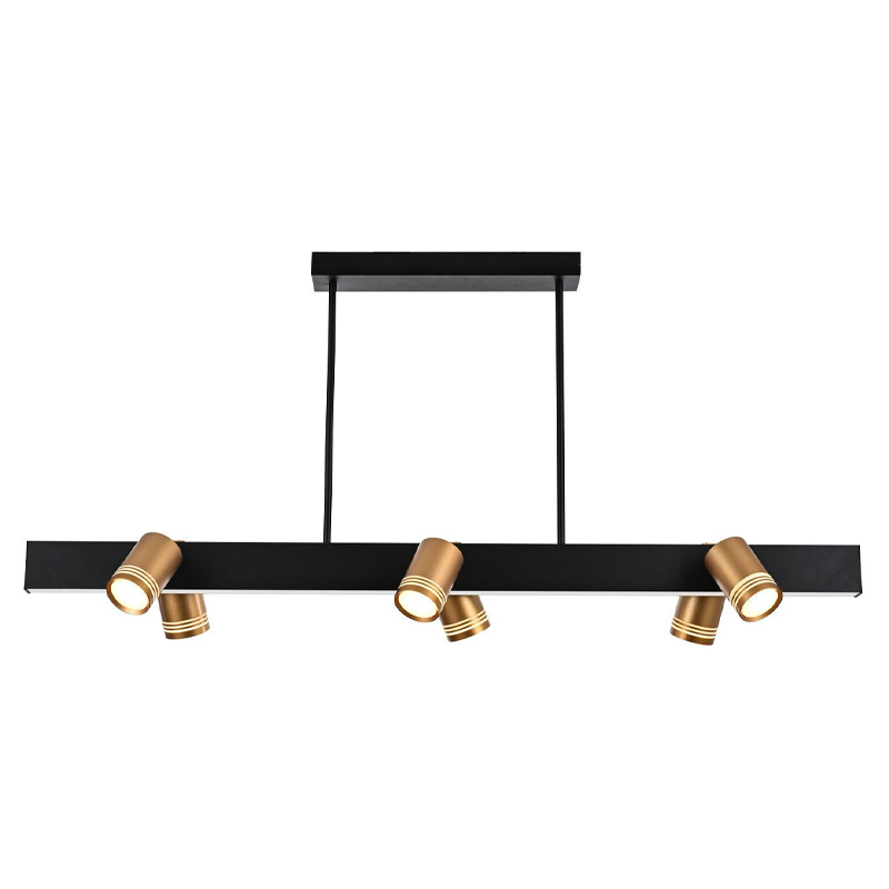 Люстра 6 спотов+LED подсветка Neoteric Черный Золотой в Орле | Loft Concept 
