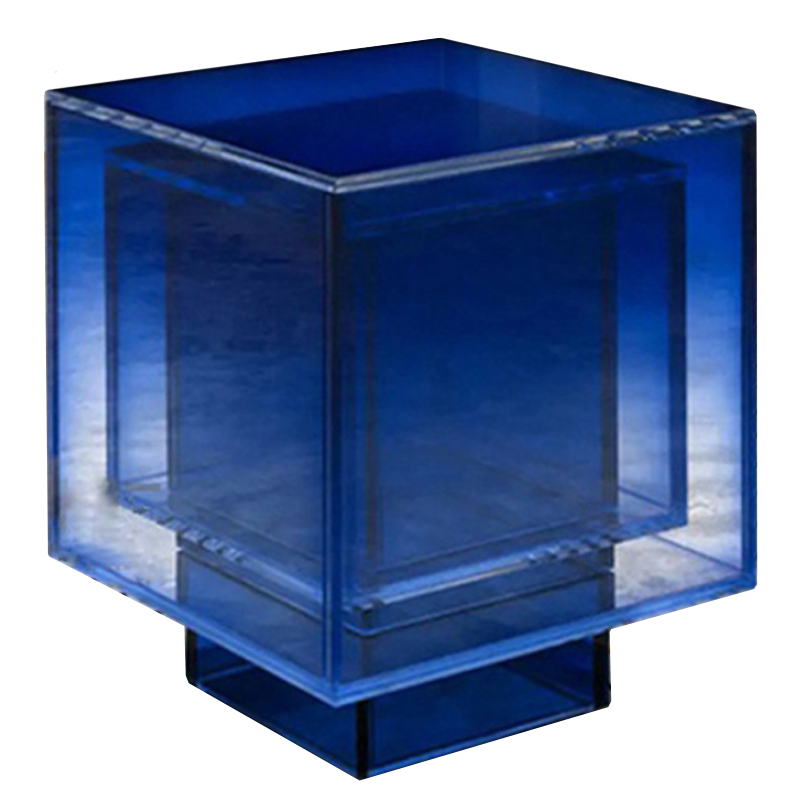 Дизайнерский журнальный стол Glass Square Синий studio BUZAO Синий Дизайнерский журнальный стол Glass Square Синий studio BUZAO Синий в Орле | Loft Concept