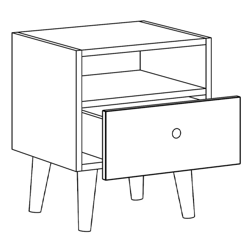 Прикроватная тумба с изображением на ящике Elise Nightstand Прикроватная тумба с изображением на ящике Elise Nightstand в Орле