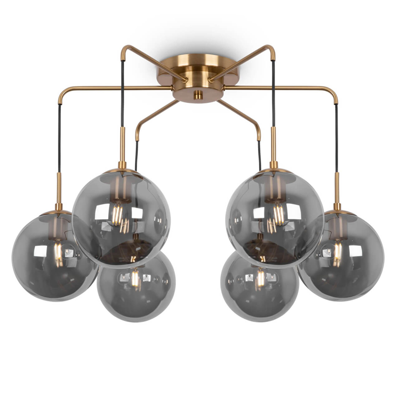 Потолочная люстра Benigno Chandelier Золотой Прозрачный (Transparent) Черный Потолочная люстра Benigno Chandelier Золотой Прозрачный (Transparent) Черный в Орле | Loft Concept