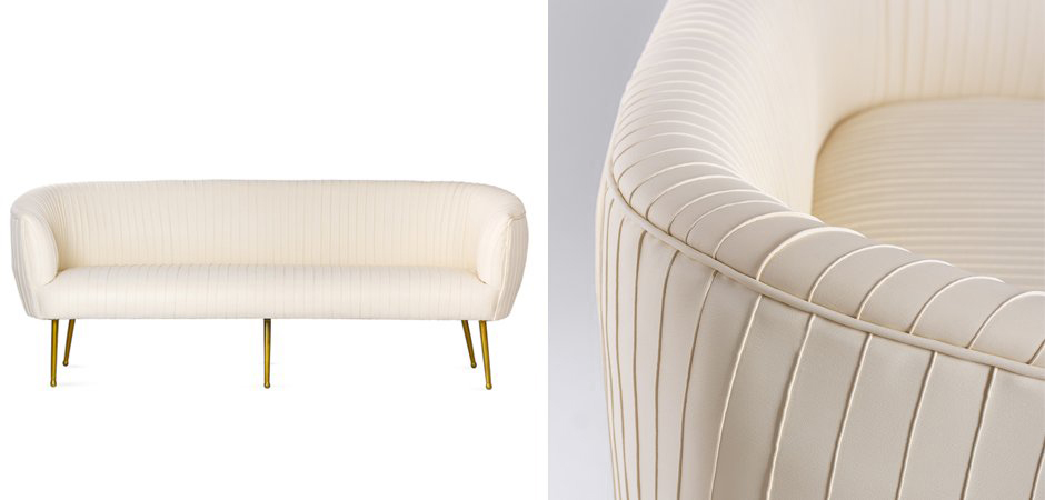 Софа Souffle Settee Leather ivory leather Софа Souffle Settee Leather ivory leather - Loft-Concept в Орле