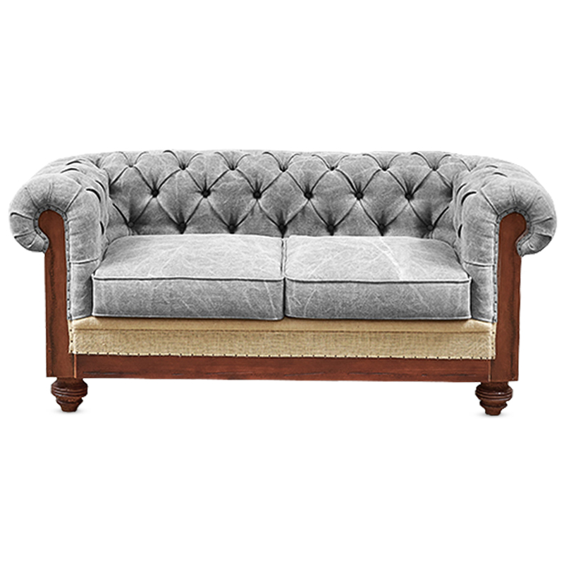 Диван Deconstructed Chesterfield Sofa double Gray Коричневый Бежево-серый Серый Диван Deconstructed Chesterfield Sofa double Gray Коричневый Бежево-серый Серый в Орле | Loft Concept