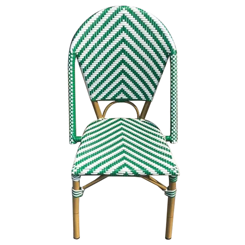 Стул ротанг Wicker Jerome Rattan Chair Green Зеленый Белый Древесина в Орле | Loft Concept 