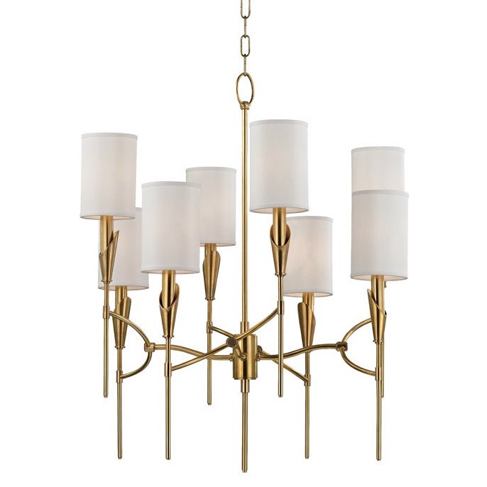 Люстра TATE Chandelier 1304-AGB Латунь Белый Люстра TATE Chandelier 1304-AGB Латунь Белый в Орле | Loft Concept