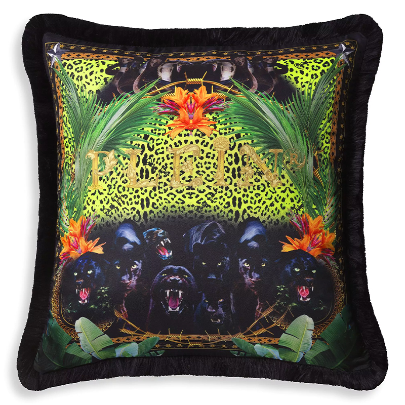 Подушка Philipp Plein Cushion Silk Jungle 50 x 50 Черный Мульти Подушка Philipp Plein Cushion Silk Jungle 50 x 50 Черный Мульти в Орле | Loft Concept