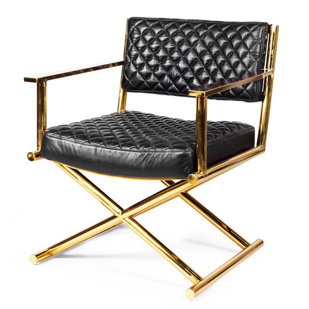 Кресло кожаное Director gold and black Черный Золотой Кресло кожаное Director gold and black Черный Золотой в Орле | Loft Concept
