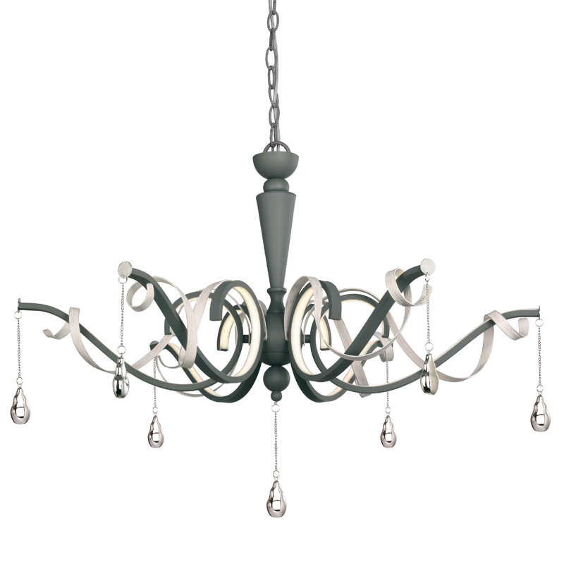 Люстра Morris Chandelier black Черный Хром Белый винтажная патина Люстра Morris Chandelier black Черный Хром Белый винтажная патина в Орле | Loft Concept