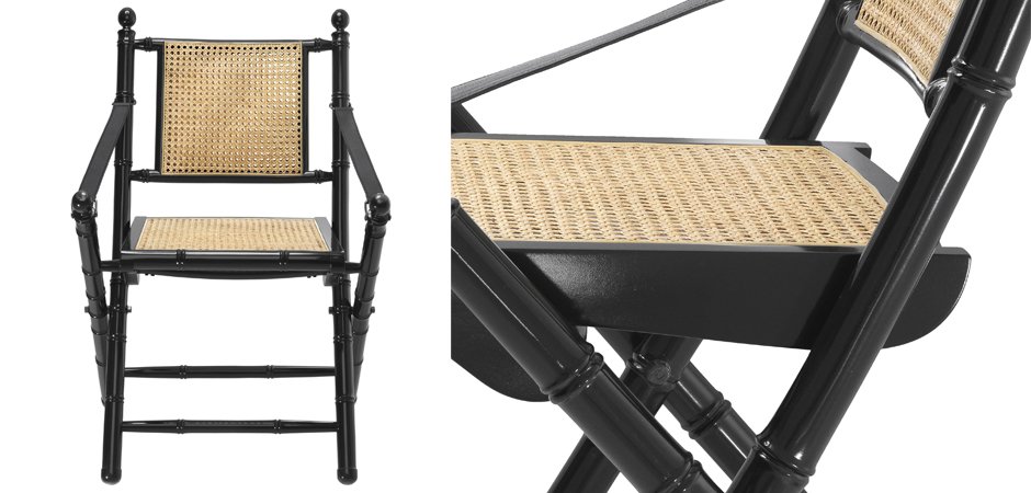 Стул Eichholtz Folding Chair Bolsena Black Стул Eichholtz Folding Chair Bolsena Black - Loft-Concept в Орле