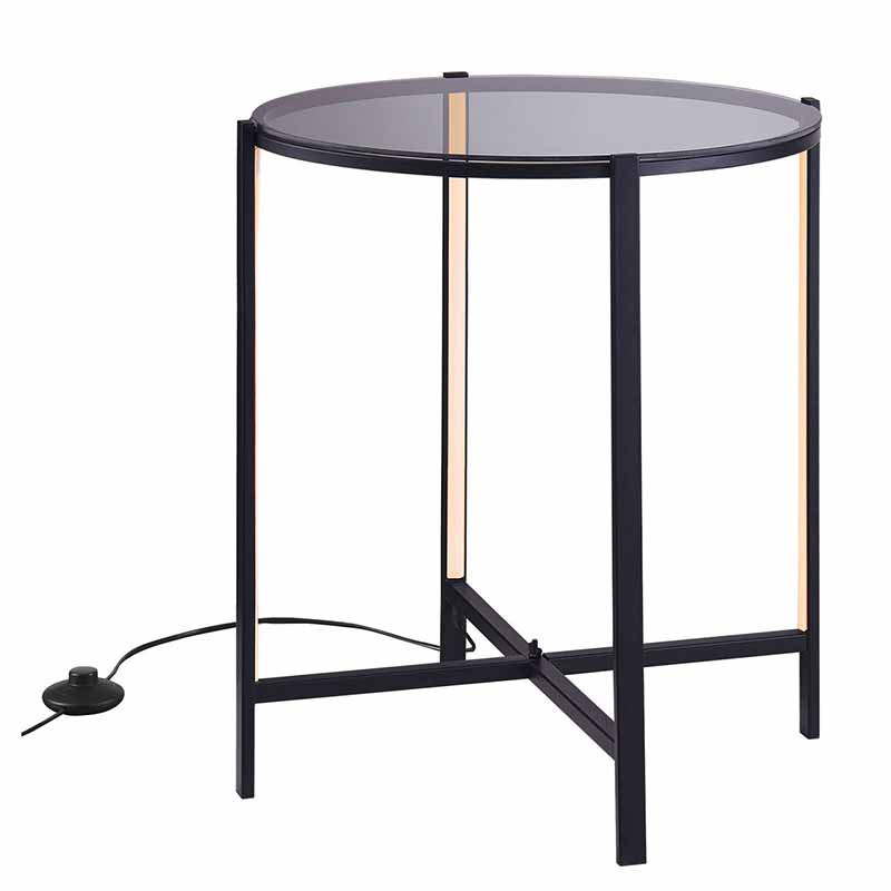 Приставной стол Galia Side Table Black LED Черный Приставной стол Galia Side Table Black LED Черный в Орле | Loft Concept