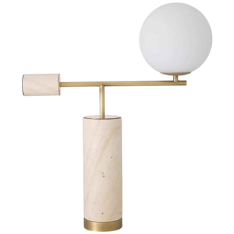 Настольная лампа Eichholtz Table Lamp Xperience White Бежевый Белый Латунь Настольная лампа Eichholtz Table Lamp Xperience White Бежевый Белый Латунь в Орле | Loft Concept