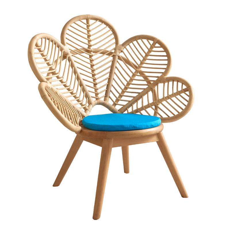 Кресло Braided Flower Chair Древесина Голубой Кресло Braided Flower Chair Древесина Голубой в Орле | Loft Concept