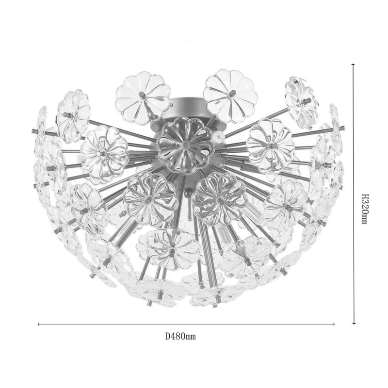 Потолочный Светильник Glass Flowers Sputnik Ceiling Потолочный Светильник Glass Flowers Sputnik Ceiling в Орле