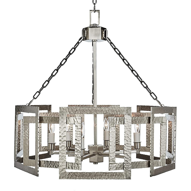 Люстра Textured Cage Pendant Lamp Silver Chandelier Серебряный Люстра Textured Cage Pendant Lamp Silver Chandelier Серебряный в Орле | Loft Concept