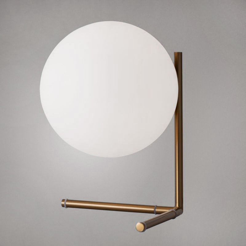 Настольная лампа IC Lighting Flos Table brass Латунь Прозрачный белый Настольная лампа IC Lighting Flos Table brass Латунь Прозрачный белый в Орле | Loft Concept
