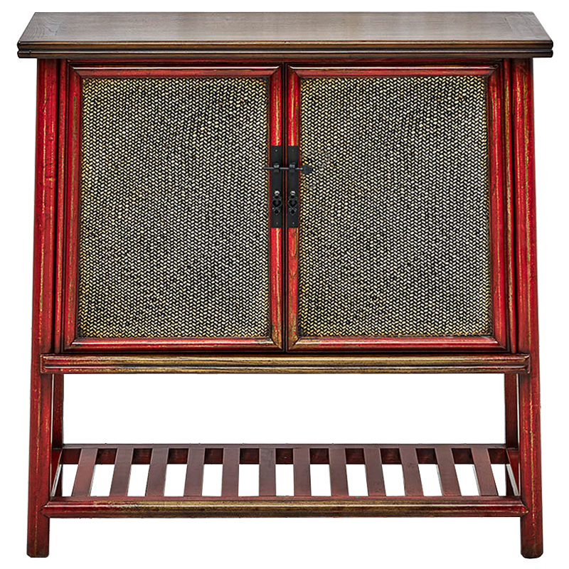 Комод в винтажном стиле дерево и ротанг Johan chest of drawers Бежевый Красный Комод в винтажном стиле дерево и ротанг Johan chest of drawers Бежевый Красный в Орле | Loft Concept
