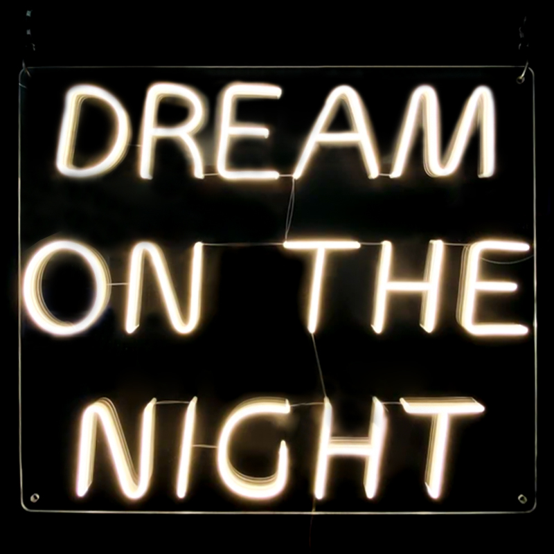 Неоновая настенная лампа Dream On The Night Neon Wall Lamp Прозрачный Желтый Неоновая настенная лампа Dream On The Night Neon Wall Lamp Прозрачный Желтый в Орле | Loft Concept