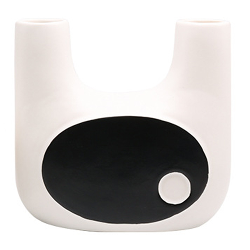 Ваза Molecule Collection Kyou Vase Белый Черный Ваза Molecule Collection Kyou Vase Белый Черный в Орле | Loft Concept