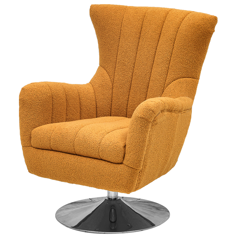 Кресло Reynold Armchair Горчичный Хром Кресло Reynold Armchair Горчичный Хром в Орле | Loft Concept