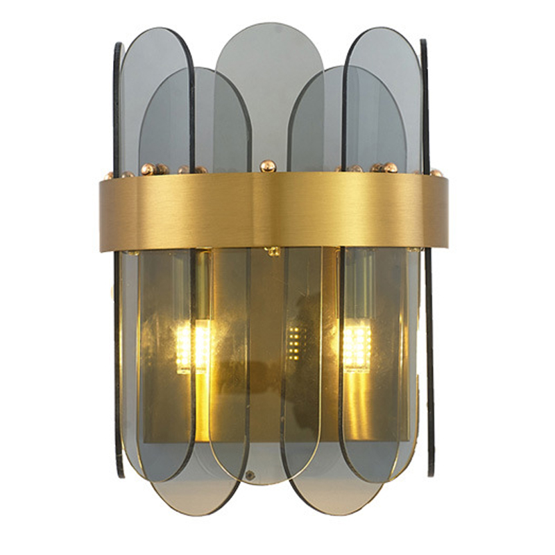 Бра Blount Smokey Wall Lamp Светло-серый Латунь в Орле | Loft Concept 