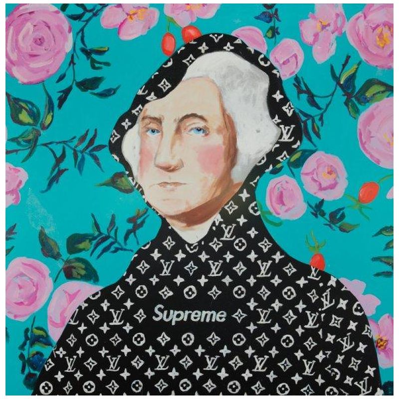 Картина “George Washington in Black Supreme with Floral Background” Мульти Картина “George Washington in Black Supreme with Floral Background” Мульти в Орле | Loft Concept