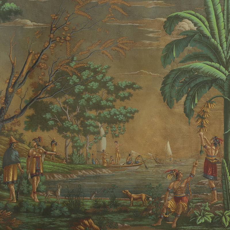 Обои ручная роспись Les Sauvages de la Mer Pacifique Paille on antique scenic Xuan paper Обои ручная роспись Les Sauvages de la Mer Pacifique Paille on antique scenic Xuan paper в Орле | Loft Concept