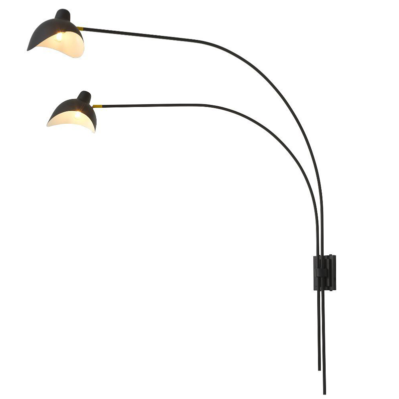 Бра Eichholtz Wall Lamp Mitch Black Черный Латунь Античная полированная Бра Eichholtz Wall Lamp Mitch Black Черный Латунь Античная полированная в Орле | Loft Concept