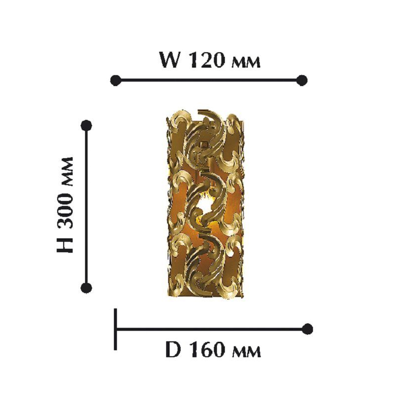 Ажурное бра цвета золота Gold Leaves Ажурное бра цвета золота Gold Leaves в Орле