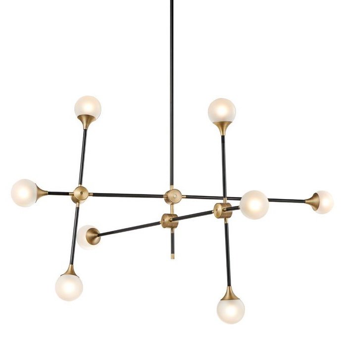 Люстра Baton Chandelier Large Черный Белый Латунь Люстра Baton Chandelier Large Черный Белый Латунь в Орле | Loft Concept