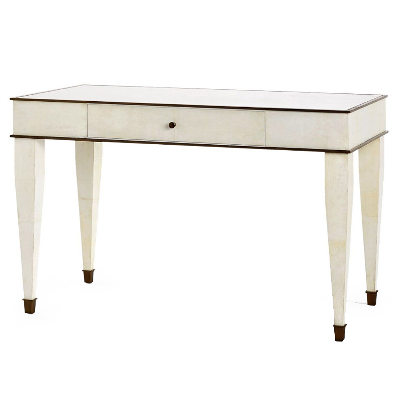 Рабочий стол BCHRISTINE DESK IN WHITE Молочный Темная бронза винтаж Рабочий стол BCHRISTINE DESK IN WHITE Молочный Темная бронза винтаж в Орле | Loft Concept