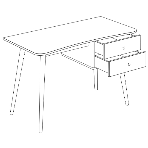 Письменный стол с принтом на ящиках Elise Desk Письменный стол с принтом на ящиках Elise Desk в Орле