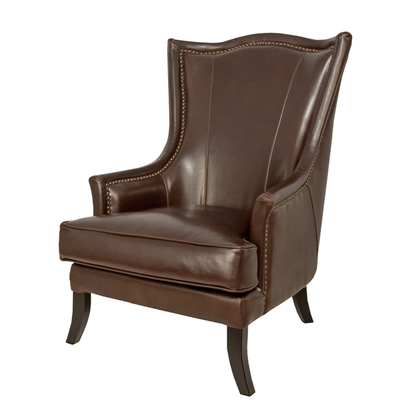Кресло Gregoir Armchair натуральная кожа Коричневый Кресло Gregoir Armchair натуральная кожа Коричневый в Орле | Loft Concept