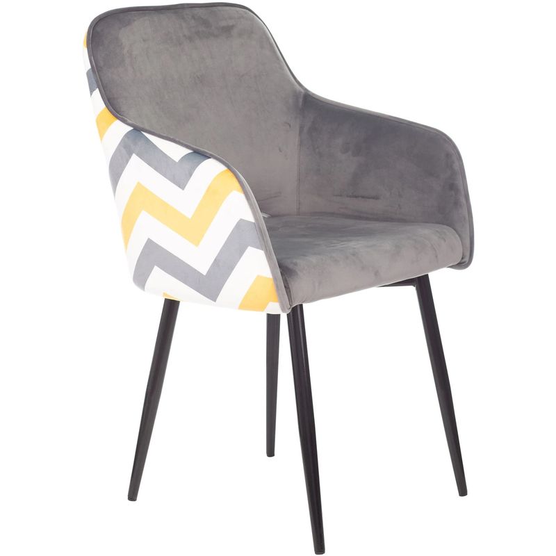 Стул SHARRON Chair Серый и Желтый Зигзаг Серый Белый Черный в Орле | Loft Concept 