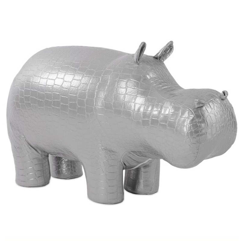 Пуф Бегемот Poof Hippo silver Серебряный Пуф Бегемот Poof Hippo silver Серебряный в Орле | Loft Concept