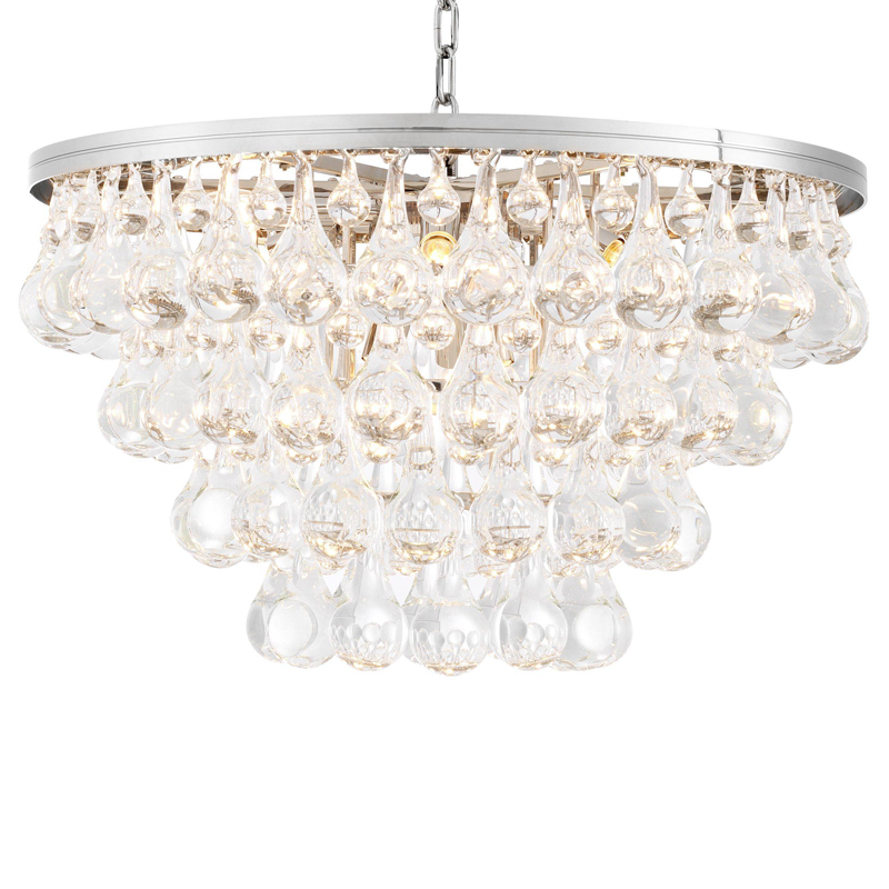 Люстра Eichholtz Chandelier Bolzano Никель Прозрачный Люстра Eichholtz Chandelier Bolzano Никель Прозрачный в Орле | Loft Concept
