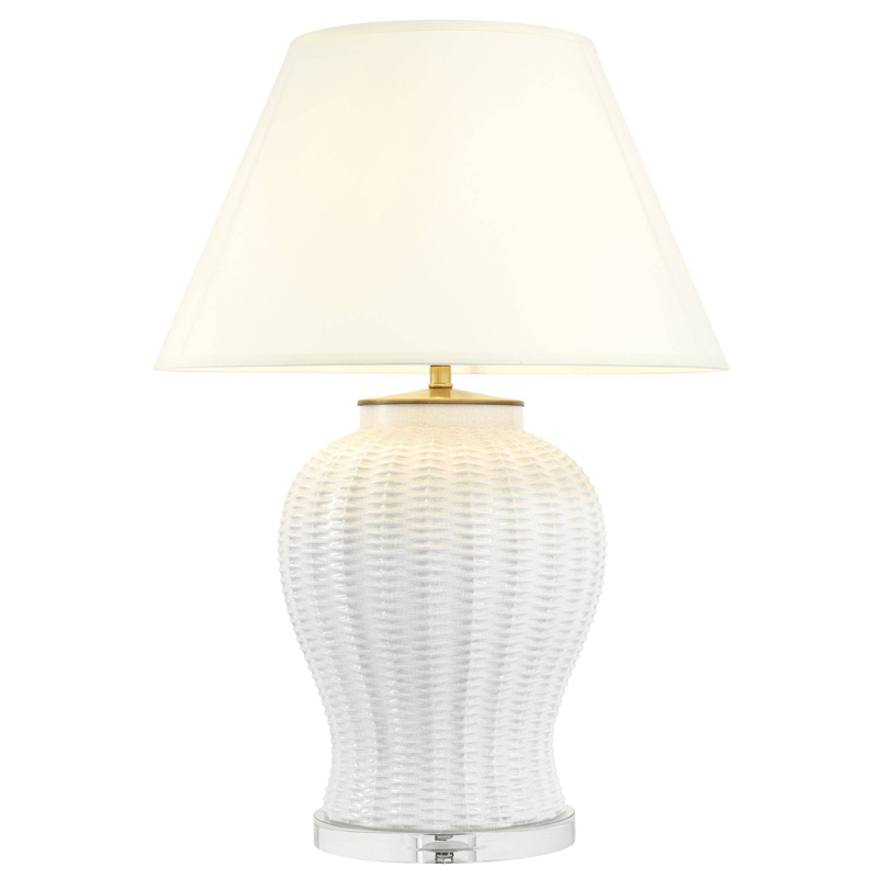 Настольная лампа Eichholtz Table Lamp Meyers Белый Прозрачный (Transparent) в Орле | Loft Concept 