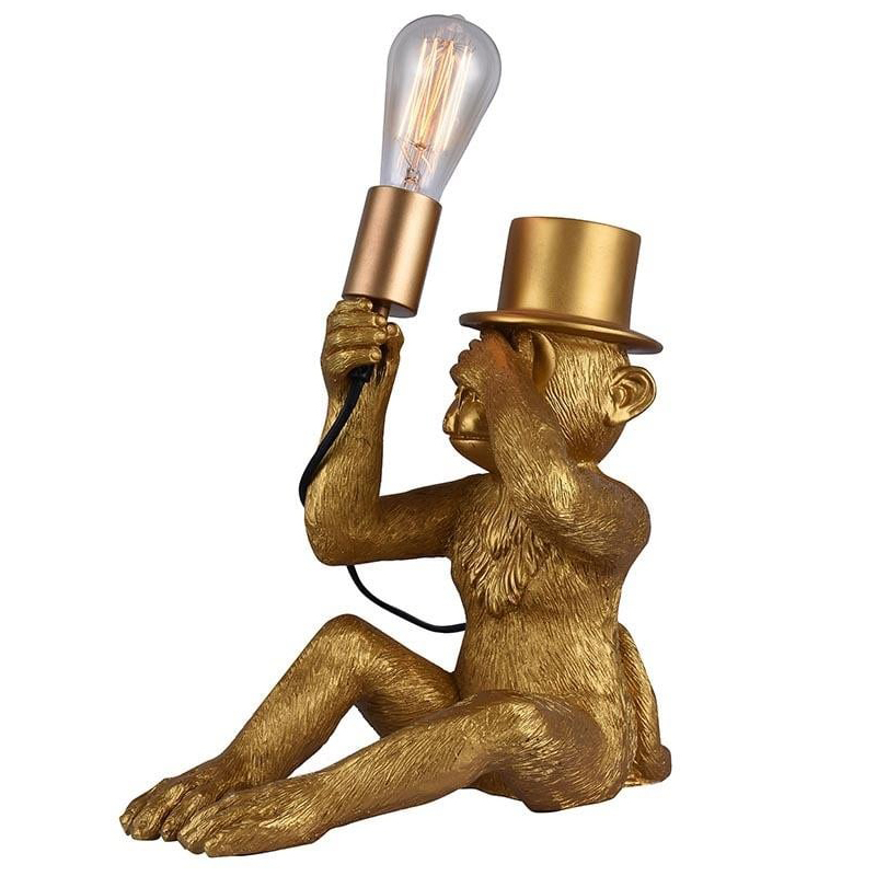 Настольная лампа Circus Monkey Table lamp Золотой Черный Настольная лампа Circus Monkey Table lamp Золотой Черный в Орле | Loft Concept