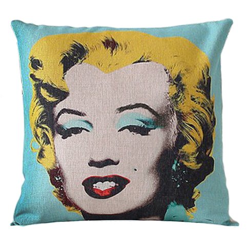 Декоративная подушка Marilyn Monroe Желтый Бирюзовый в Орле | Loft Concept 