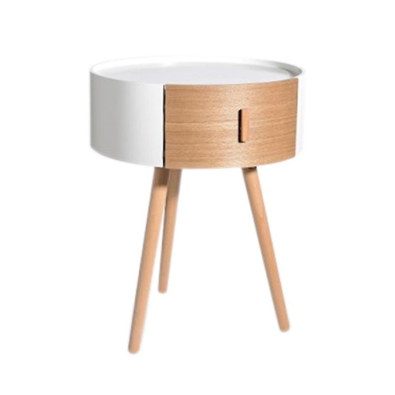 Тумбочка Stockholm White & Beige Сircle Белый Бежевый Тумбочка Stockholm White & Beige Сircle Белый Бежевый в Орле | Loft Concept