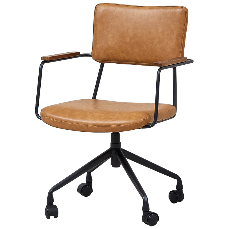 Кресло на колесах Ryan Loft Chair Коричневый Черный Кресло на колесах Ryan Loft Chair Коричневый Черный в Орле | Loft Concept
