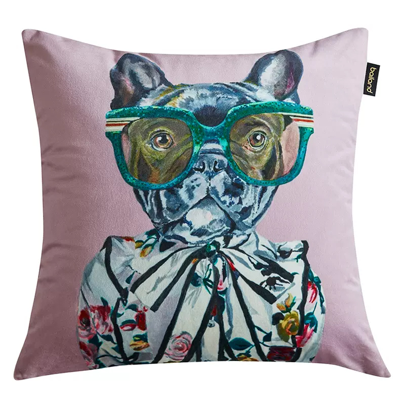 Декоративная подушка Стиль Gucci Dog Fashion Animals Cushion Lilac Мульти Сиреневый Декоративная подушка Стиль Gucci Dog Fashion Animals Cushion Lilac Мульти Сиреневый в Орле | Loft Concept