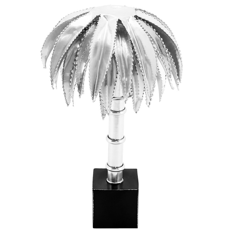 Настольная лампа TABLE LAMP PALMERY silver 30 Серебряный Черный Настольная лампа TABLE LAMP PALMERY silver 30 Серебряный Черный в Орле | Loft Concept