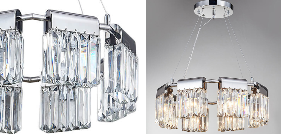 Люстра Crystal Pendants chrome 8 Люстра Crystal Pendants chrome 8 - Loft-Concept в Орле