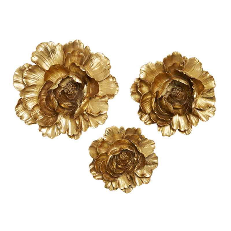 Аксессуар на стену Decor Flowers Rose Hip gold Золотой Аксессуар на стену Decor Flowers Rose Hip gold Золотой в Орле | Loft Concept