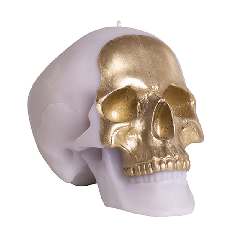 Свеча Gold Skull Белый Золотой Свеча Gold Skull Белый Золотой в Орле | Loft Concept