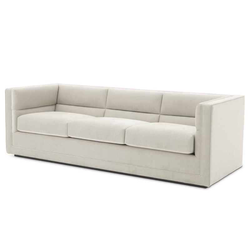 Диван Eichholtz Sofa Adonia Бежево-серый Черный Диван Eichholtz Sofa Adonia Бежево-серый Черный в Орле | Loft Concept