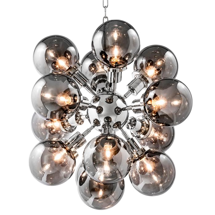 Люстра Chandelier Ludlow Nickel Никель Дымчатый (Smoke) Люстра Chandelier Ludlow Nickel Никель Дымчатый (Smoke) в Орле | Loft Concept