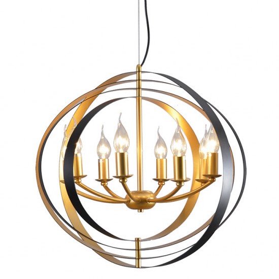 Люстра Spherium Chandelier Черный Золотой Люстра Spherium Chandelier Черный Золотой в Орле | Loft Concept