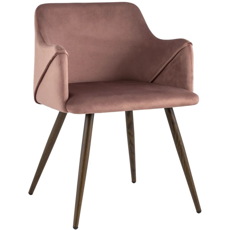 Стул Monarch Chair Пепельно-Розовый Велюр Розовый пастельный Коричневый Стул Monarch Chair Пепельно-Розовый Велюр Розовый пастельный Коричневый в Орле | Loft Concept